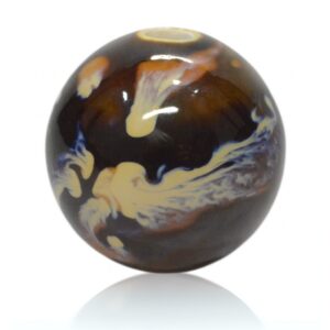 Brun mørk marmor proclænskugle til kuglestager - byg-selvlysestager