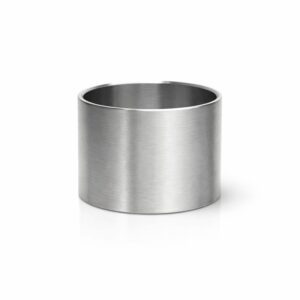 Fyrfadsholder i børstet stål til modulopbygget lysestage