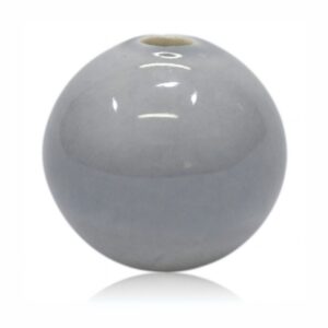 Lysegrå porcelænskugle 3 cm til lysestager med kugler