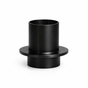 Kronelysholder i sort stål med krave til modulopbygget lysestage