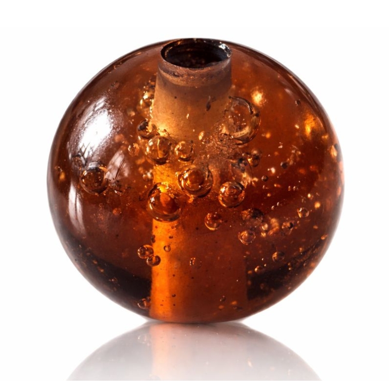 Brun dråbeglas-kugle 1 brun dråbeglas glaskugle 3 cm i massivt glas til kuglestage