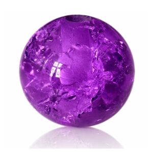 lilla knust glaskugle 3 cm i massivt glas til kuglestage