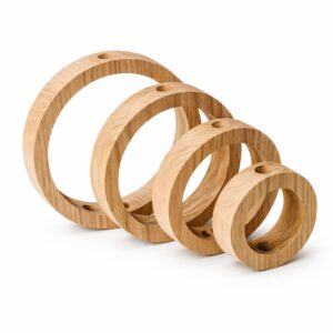 Træringe monteret på Kuglestagens stager