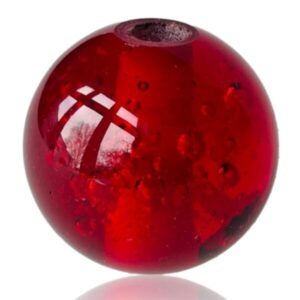 Kugle 6 cm Raindrop Glass Rød- Til Gulvstage