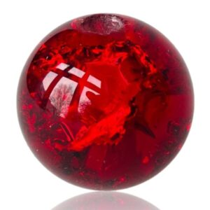 Kugle 6 cm Shattered Glass Rød - Til Gulvstage