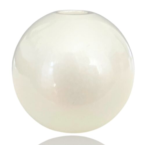 Hvid Mat glaskugle –  3 cm