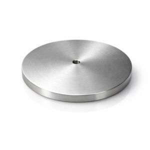 Bund base i børstet stål til modulopbygget lysestage