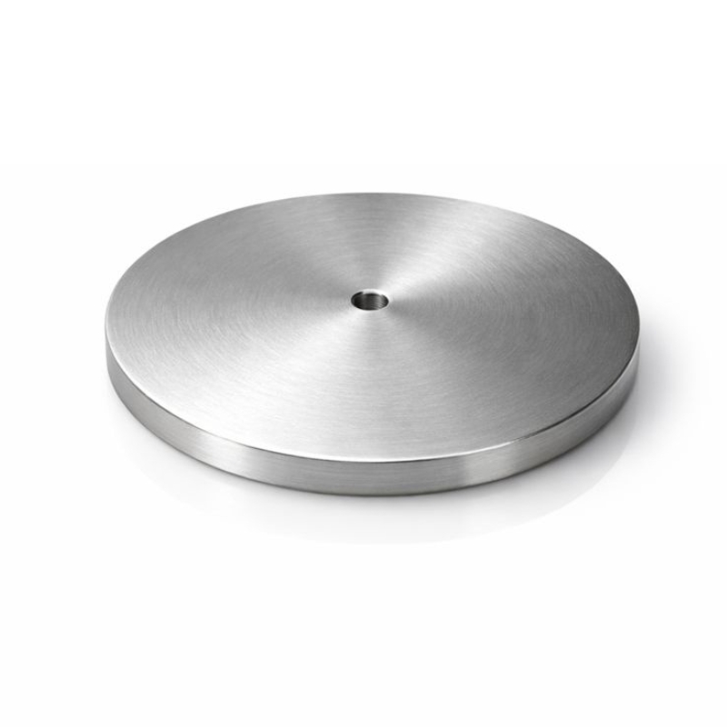 Bund base - stål 1 Bund base i børstet stål til modulopbygget lysestage