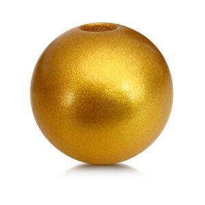 Guldfarvet glaskugle med mat overflade, Ø 3 cm