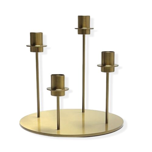 ORBIS messing lysestage/kuglestage, design din egen lysestage med 4 stager og justerbare højder.