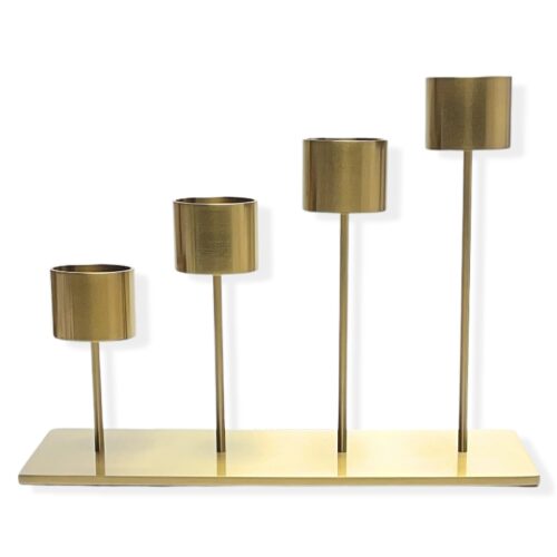 Elegant My-Candle RECTA lysestage i messing, med fleksible designmuligheder.