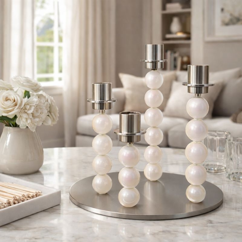 ORBIS lysestage stål 5 ORBIS lysestage stål - Billede 5