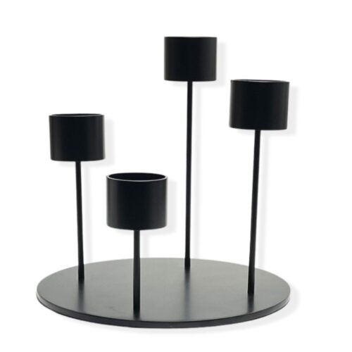 Sort My-Candle lysestage, design din egen med kugler og toppe.