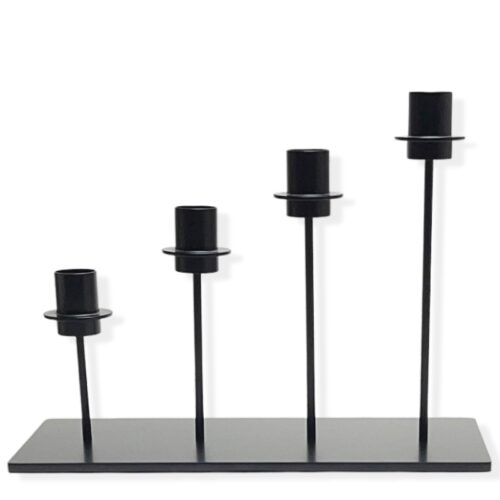 Minimalistisk RECTA kuglestage i sort, med fleksible designmuligheder.