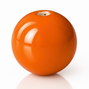 orange porcelænskugle 3 cm til kuglestage